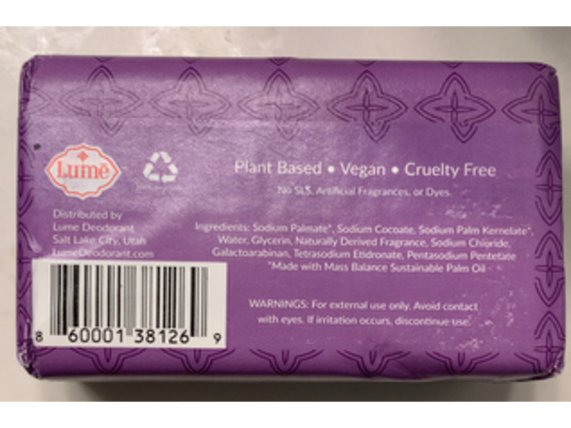 Lume Natural Soap, Lavender Soap, 5 oz/142 g