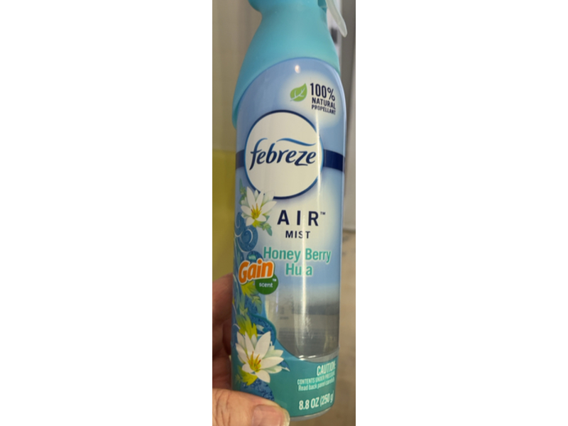 Febreze Air Odor-Eliminating Air Freshener, Honey Berry Hula, Gain, 8.8 fl oz/250 g, Pack Of 2