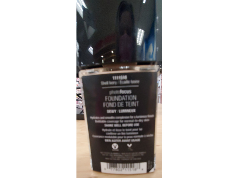 wet n wild Photo Focus Dewy Foundation, Shell Ivory, 0.95 fl oz/28 mL