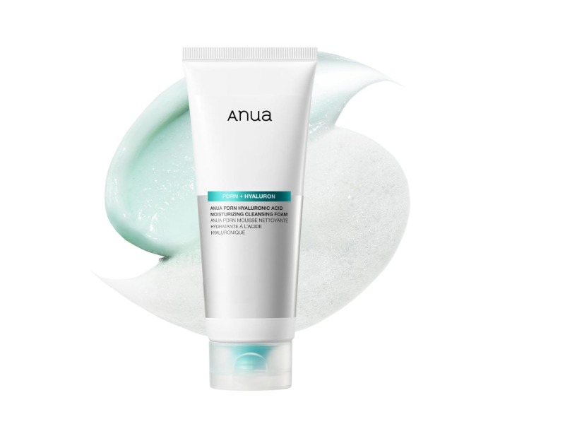 Anua Pdrn Hyaluronic Acid Moisturizing Cleansing Foam, Pdrn + Hyaluron, 0.84 fl oz/25 mL
