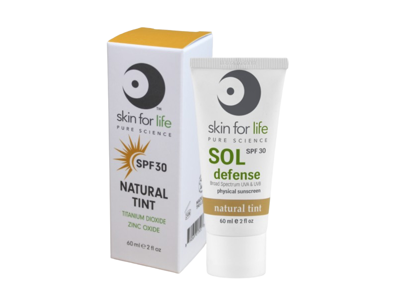 Skin For Life Pure Science SOL Defense Physical Sunscreen, SPF 30, Natural Tint, 2 fl oz/60 mL