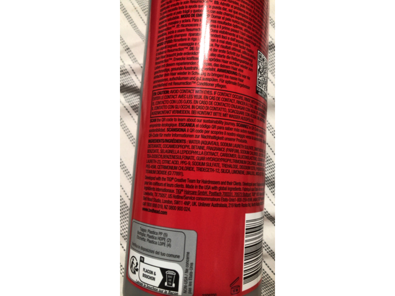 Bed Head TIGI Ressu Rection Shampoo, 25.36 fl oz/750 mL