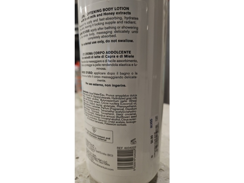 Harbor Body Care Softening Body Lotion, Goat Milk + Honey, 33.8 fl oz/1000 mL