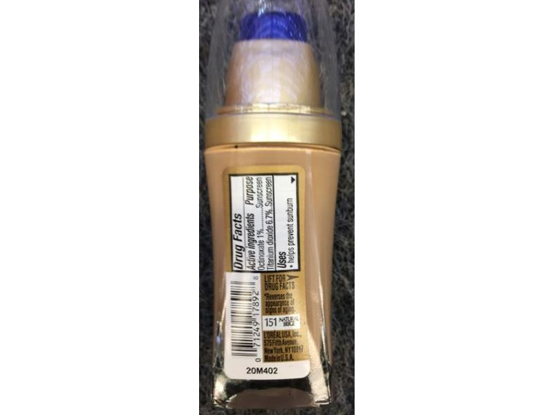 L'Oreal Paris Visible Lift Serum Absolute Advanced Age-Reversing Makeup, Natural Beige, 1.0 Ounces