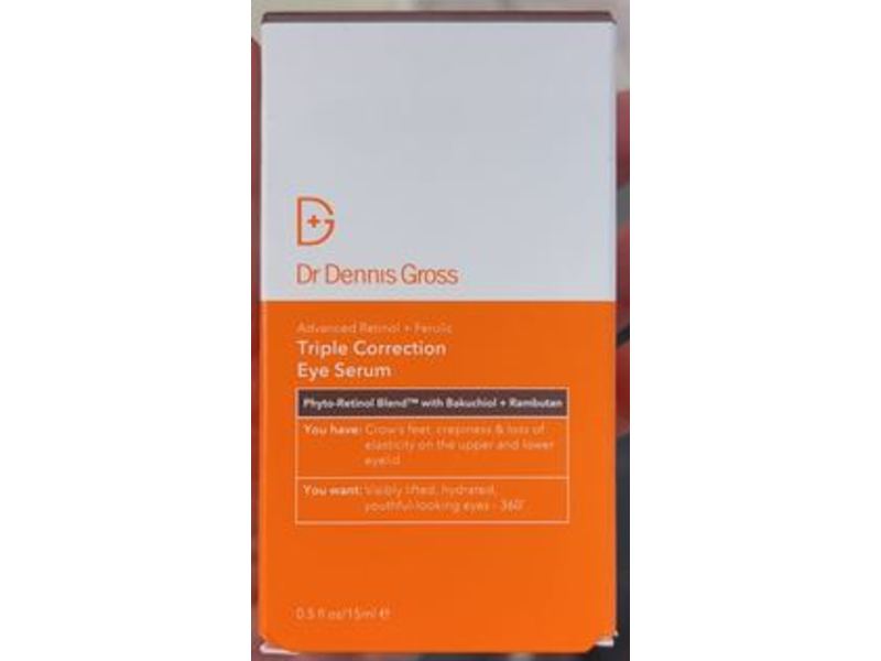 Dr. Dennis Gross Advanced Retinol + Ferulic Triple Correction Eye Serum, 0.5 fl oz/15 mL