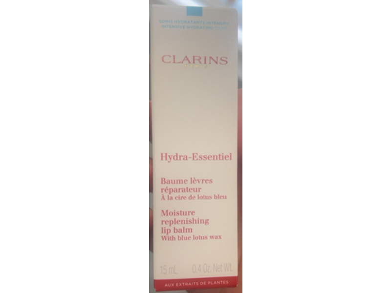 Clarins Hydra-Essentiel Moisture Replenishing Lip Balm, Blue Lotus Wax, 0.45 oz/15 mL
