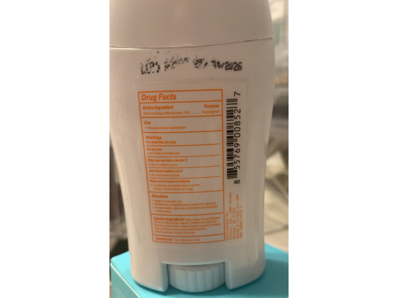 Carpe Antiperspirant Underarm Lotion, Fragrance Free, 1.69 fl oz/50 mL