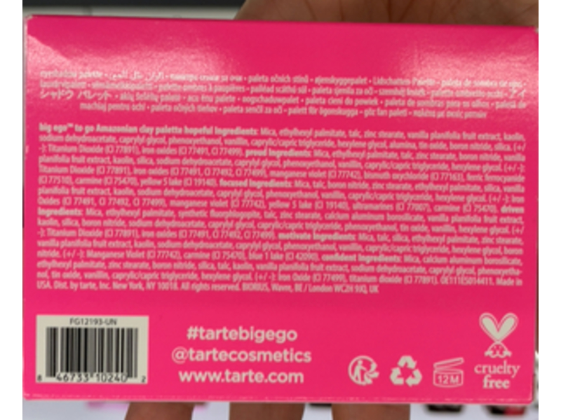 Tarte Big Ego Amazonian Clay Palette, 1.1 g/0.038 oz