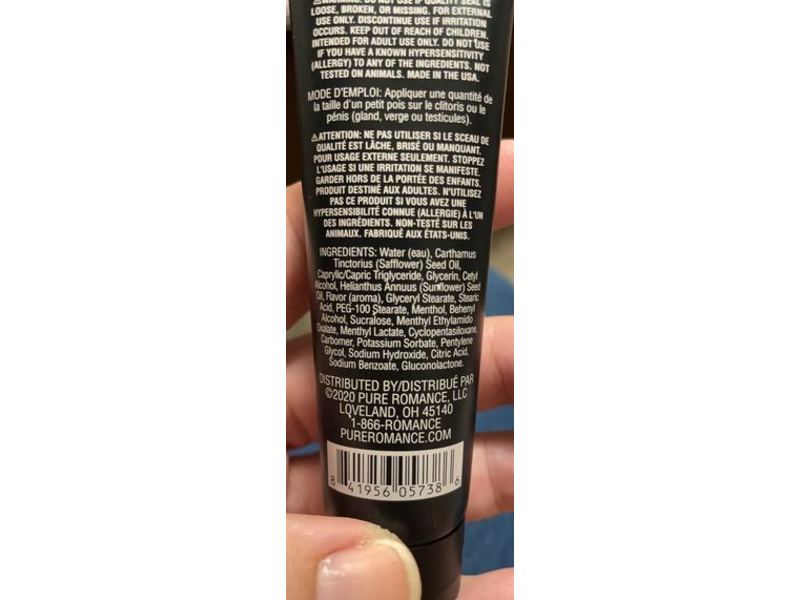 Pure Romance "O" Triplex-Tingle Enhancement Cream, Vanilla Frosting, 1 fl oz/30 mL