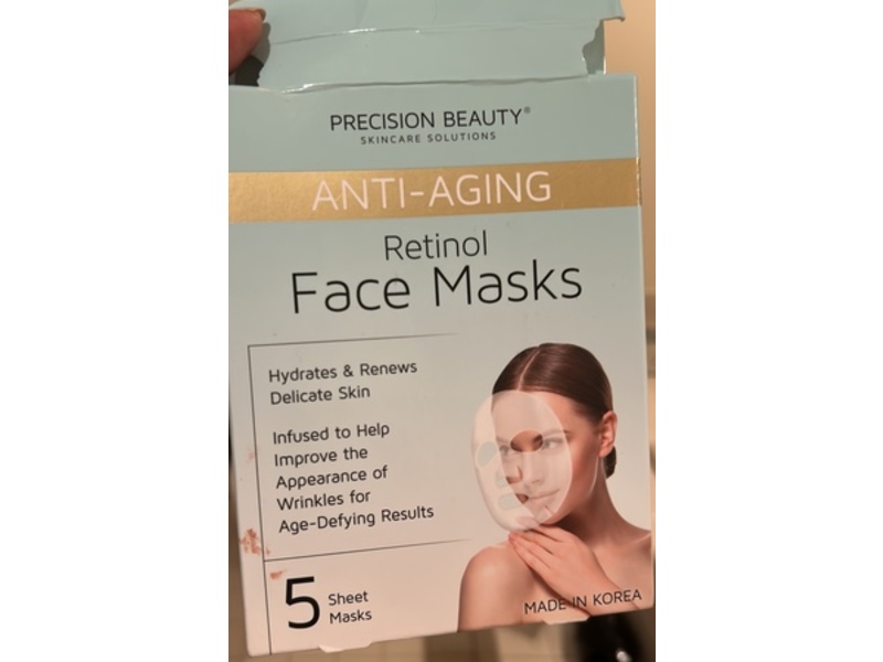 Precision Beauty Anti-Aging Retinol Face Masks, 5 Masks