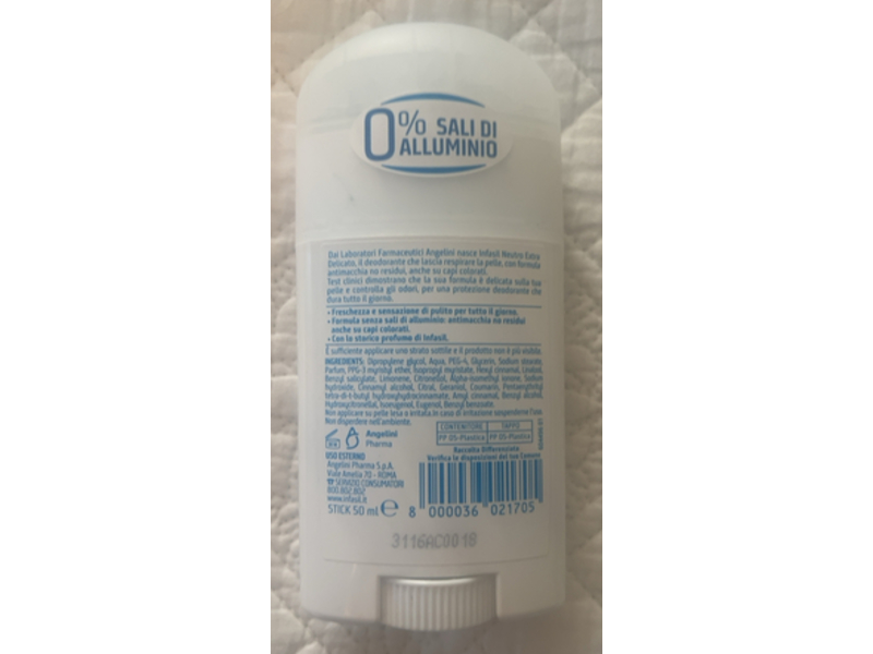 Infasil Neutro Extra Delicate Deodorant Stick, 50 mL