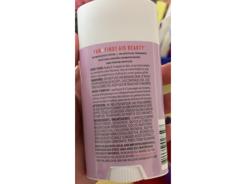 First Aid Beauty Anti Chafe Stick, Shea Butter + Colloidal Oatmeal, 1.7 oz/48 g