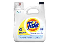 Tide Free & Gentle Liquid Detergent, 100 Loads, 146 fl oz/4.31 L - Image 2