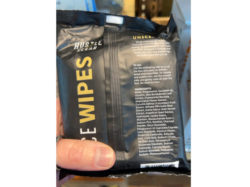 Hustle Clean Face Wipes, Unscented, 25 Count, Pack Of 4
