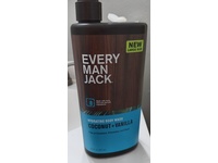 Every Man Jack Men's Hydrating Body Wash, Coconut + Vanilla, 28.8 fl oz/852 mL - thumbnail 2