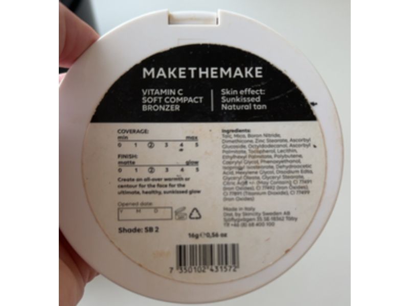 Make The Make Vitamin C Soft Compact Bronzer, Sb 2, 0.56 oz/16 g
