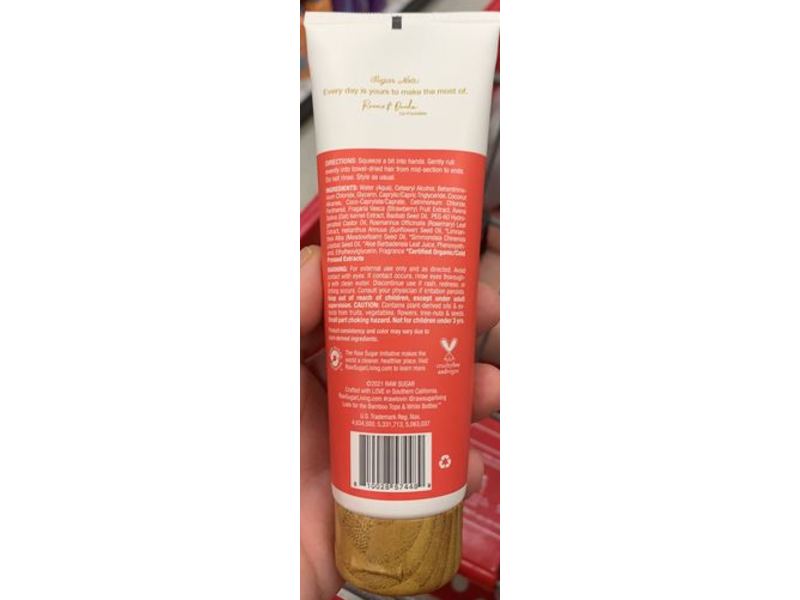 Raw Sugar Kids Strong + Shine Conditioning Leave-In Cream, Strawberry + Oat Milk, 3.3 fl oz/97 mL