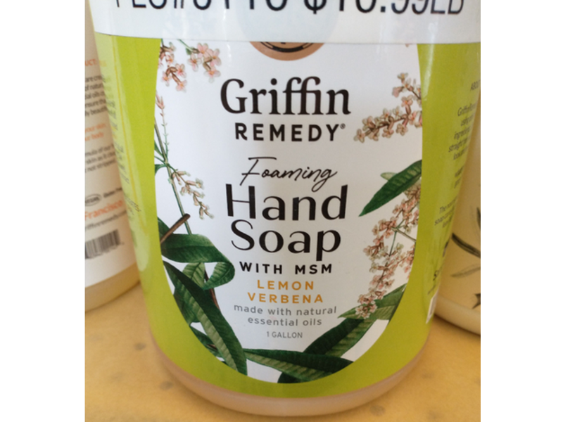Griffin Remedy Foaming Hand Soap, Lemon Verbena, Pack of 2