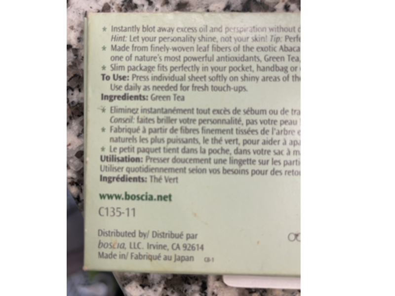 Boscia Green Tea Blotting Linens, 100 Sheets