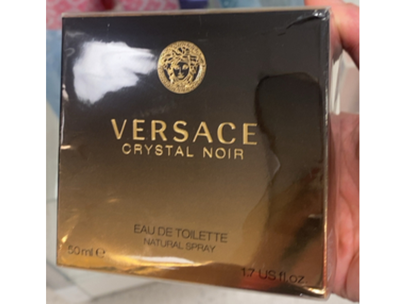 Versace Eau de Toilette Natural Spray, Crystal Noir, 1.7 fl oz/50 mL