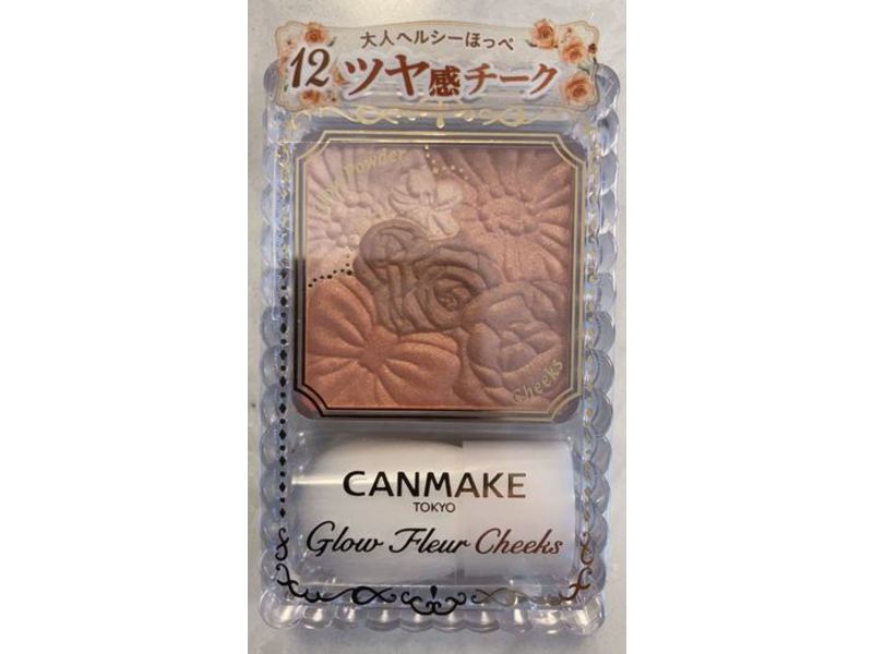 Canmake Glow Fleur Cheeks Blush, 12 Cinnamon Latte Fleur, 35 g