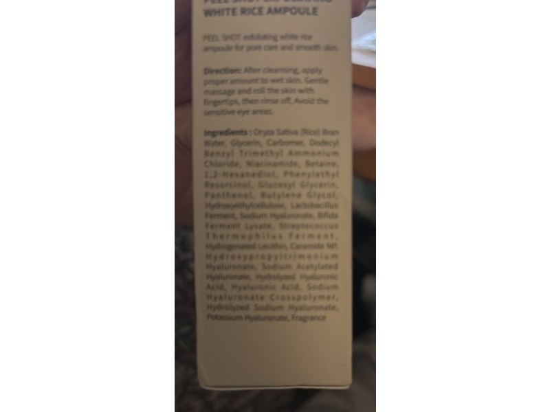 Dr. Melaxin Peel Shop Exfoliant Rice Ampoule, 2.7 fl oz/80 mL