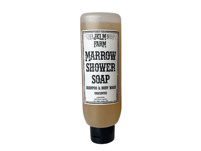 JKLM Farm Marrow Shower Soap Shampoo & Body Wash, Unscented, 8 fl oz