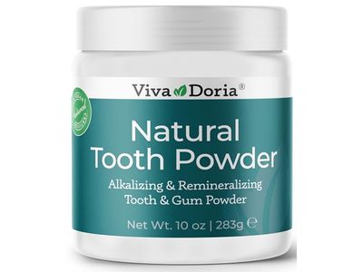 Viva Doria Natural Tooth Powder, Mint, 10 oz/283 g
