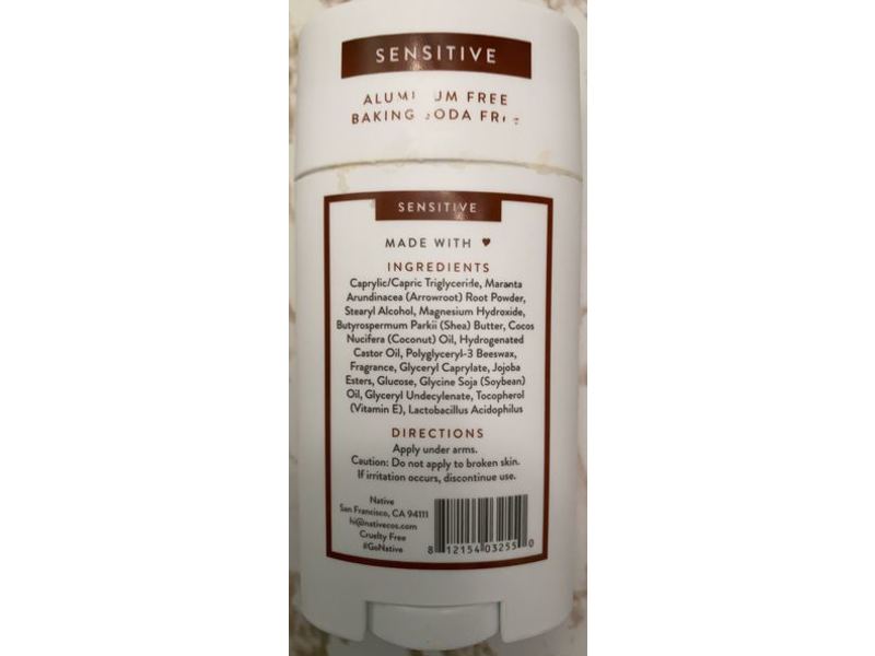 Native Deodorant, Coconut & vanilla, 2.65 oz/ 75 g
