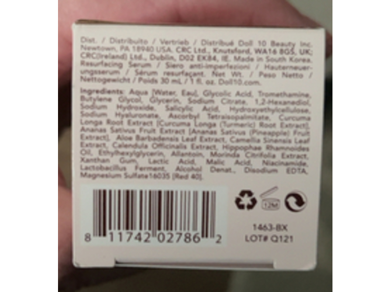 Doll 10 Smooth Assist Overnight Facial Resurfacing Serum, 1 fl oz/30 mL