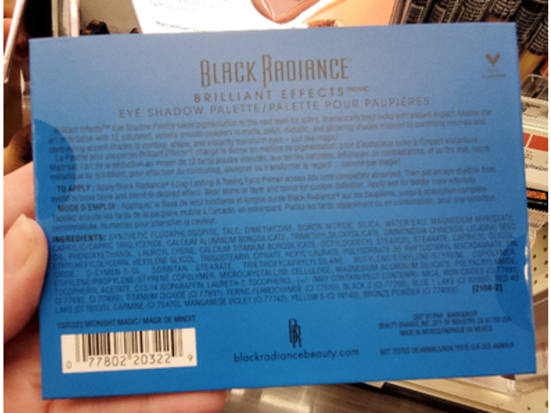 Black Radiance Brilliant Effects Eye Shadow Palette, Midnight Magic, 0.38 oz/11 g