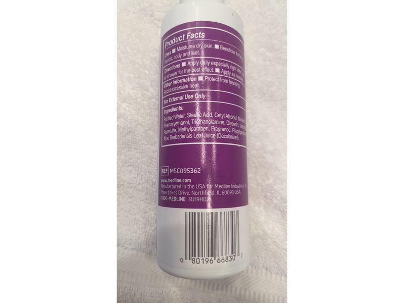 Medline Soothe & Cool Moisturizing Body Lotion, 8 fl oz/250 mL