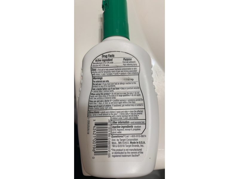 Up&up Pain Relieving Cleansing Spray, 5 fl oz/147.8 mL