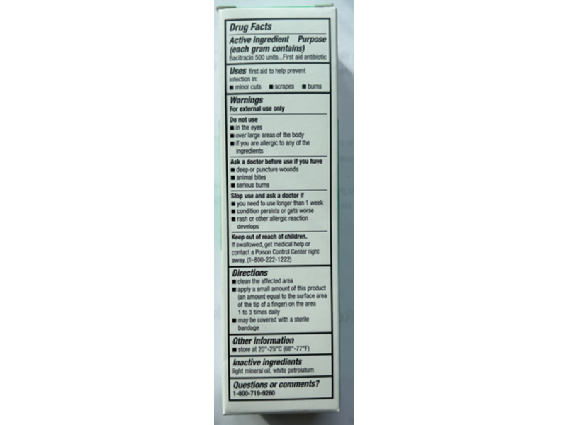 Signature Care First Aid Antibiotic Ointment Bacitracin, 1 oz/28 g