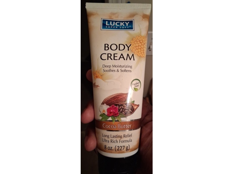 Lucky Super Soft Body Cream, Cocoa Butter, 8 oz/227 g