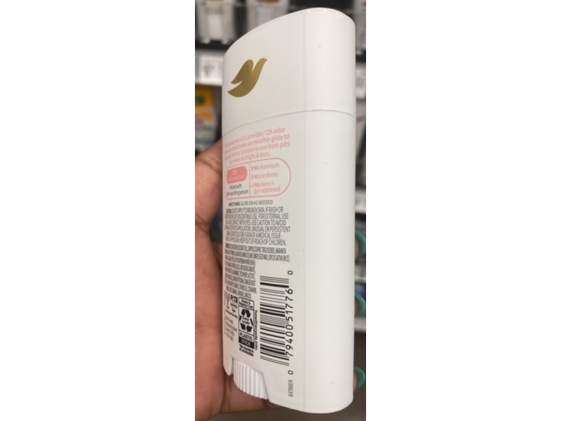 Dove Whole Body Deo, Raspberry & Rose, 2.6 oz/74 g