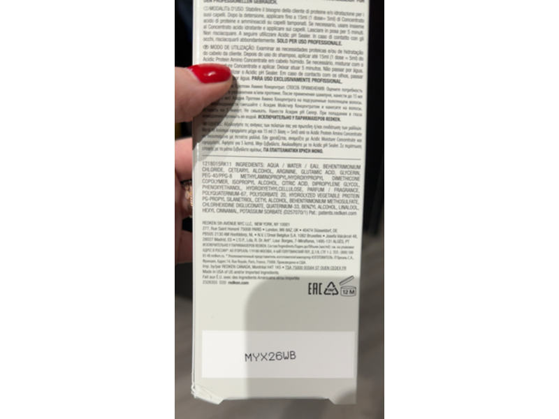 Redken Acidic Protein Amino Concentrate, 9% Cationic + Amino Acid, 3.4 fl oz/100 mL