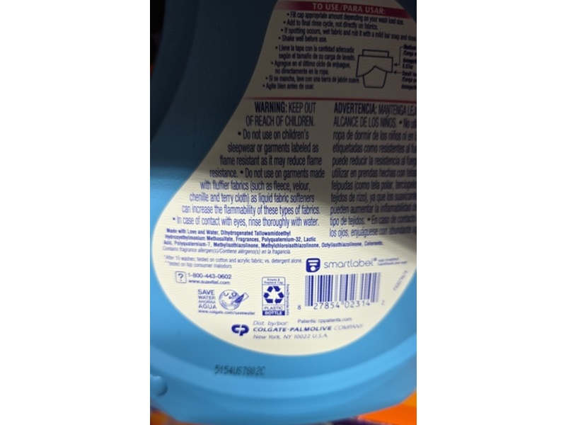 Suavitel Advanced 3-in-1 Fabric Conditioner, Field Flowers, 280 Loads, 160 fl oz/4.7 L