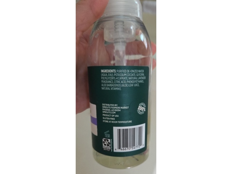 Real Root By Sprouts Foaming Castile Hand Soap, Lavender, 13 fl oz/385 g