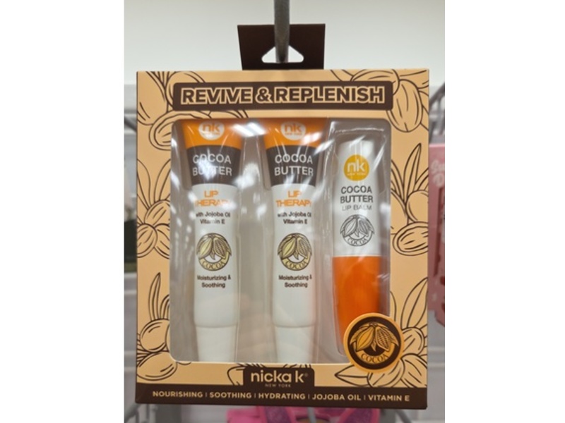 Nicka K Revive & Replenish Cocoa Butter Lip Theraphy + Lip Balm Set