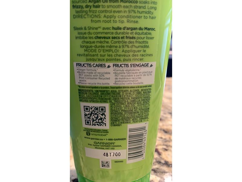 Garnier Fructis Sleek & Shine Conditioner, 12 fl oz/354 mL