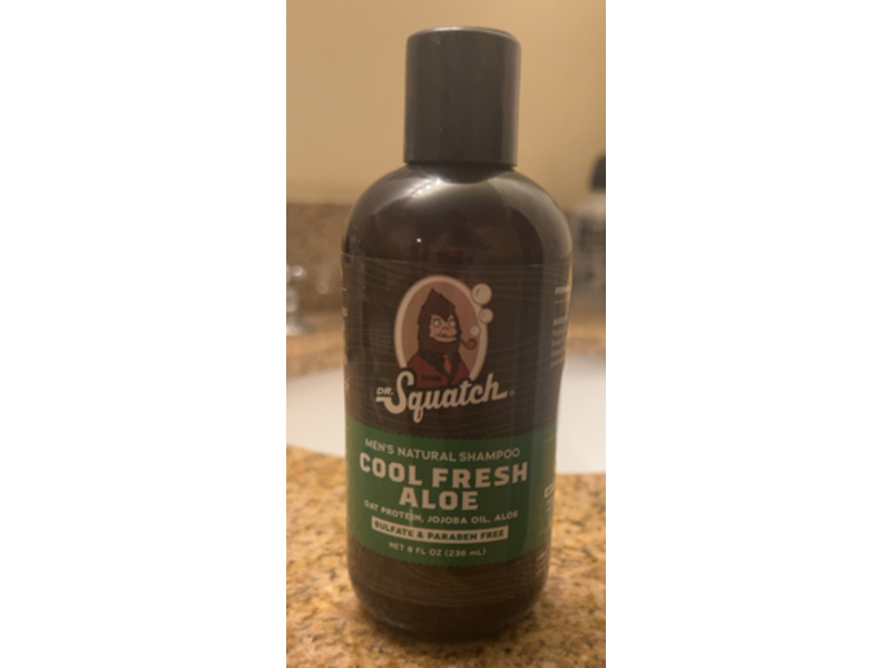 Dr. Squatch Men's Natural Shampoo, Cool Fresh Aloe, 8 fl oz/236 mL