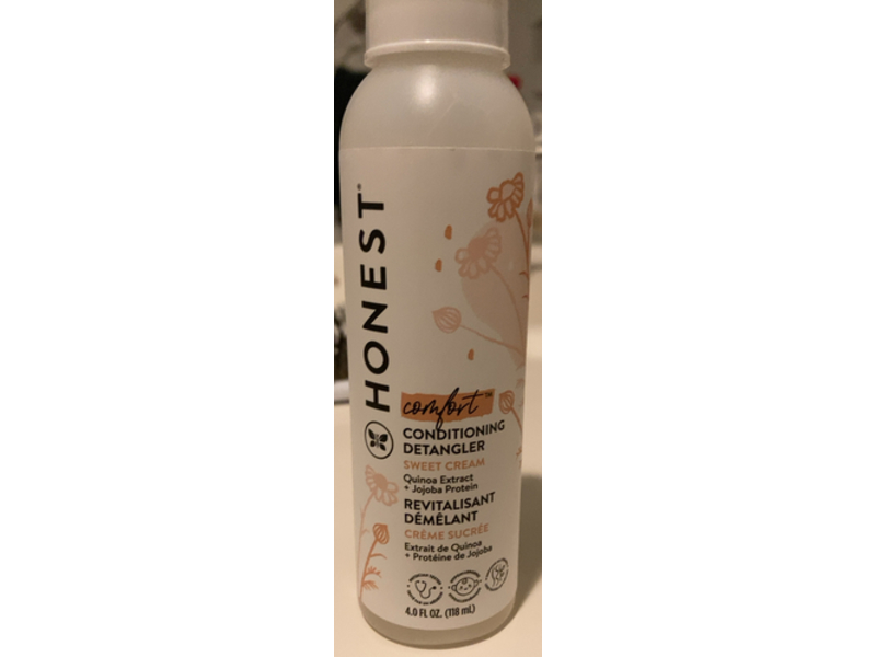 Honest Comfort Detangler Conditioning Spray, Comfort (Sweet Cream), 4.0 fl oz/118 mL