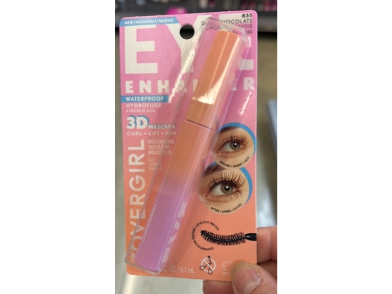 Covergirl Eye Enhance Waterproof Mascara, 835 Dark Chocolate, 0.3 fl oz/835 mL