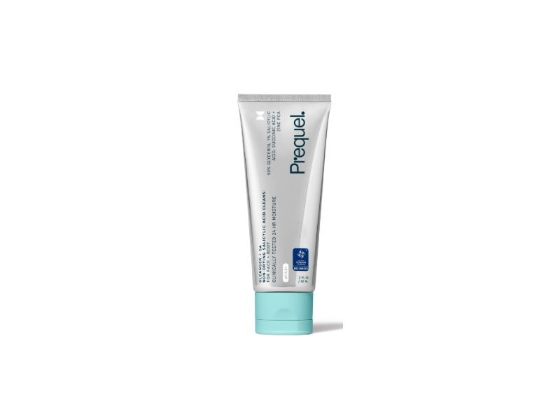 Prequel Gleanser+SA Non-Drying Salicylic Acid Cleanser, 2 fl oz/60 mL