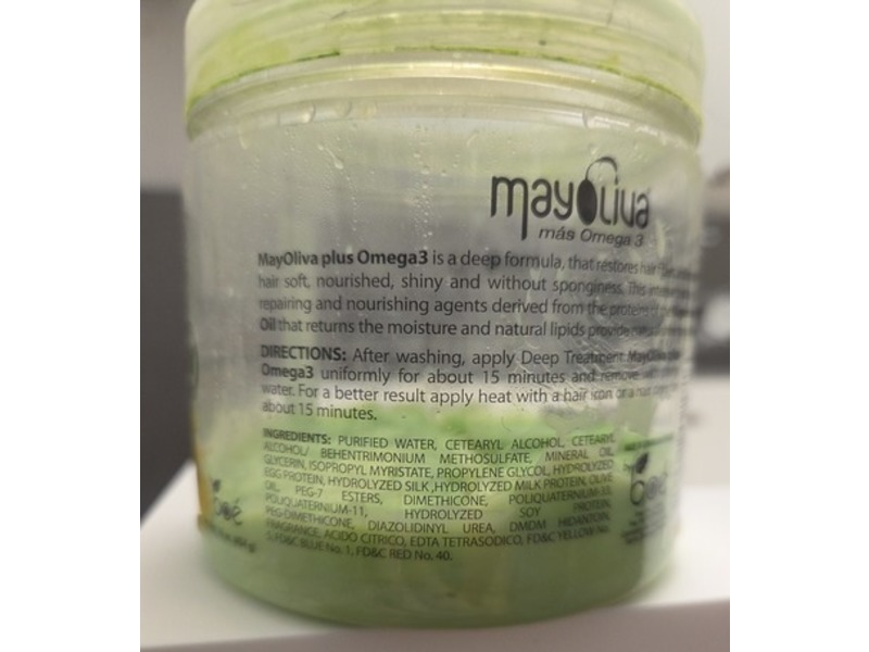 Boe Cosmetics Mayoliva Omega 3 Intensive Conditioning Treatment, 16 fl oz/454 g