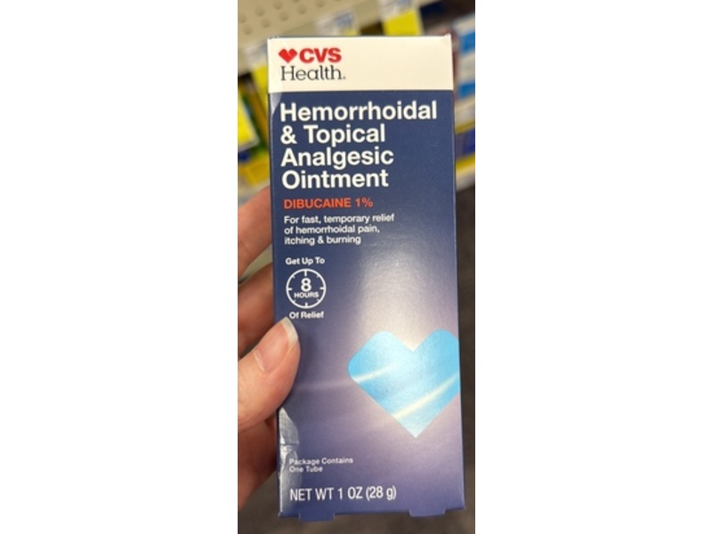 CVS Health Hemorrhoidal & Topical Analgesic Ointment, 1 oz/28 g