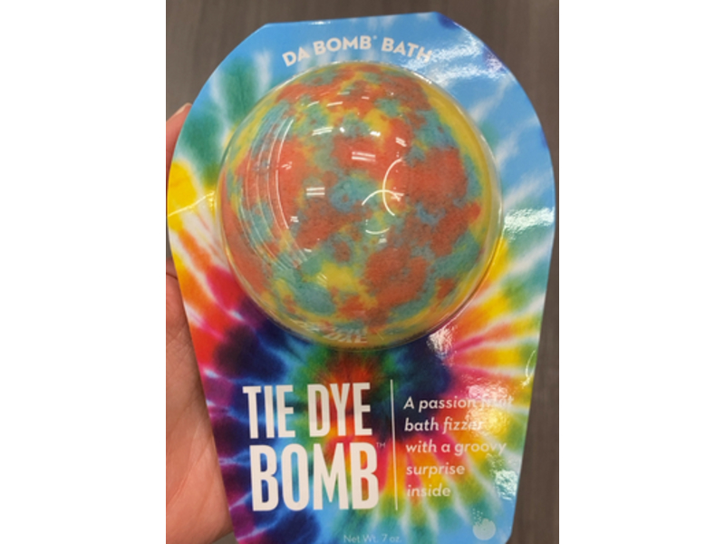 Da Bomb Tie Dye Yellow Bath Bomb, Passion Fruit, 7 oz,