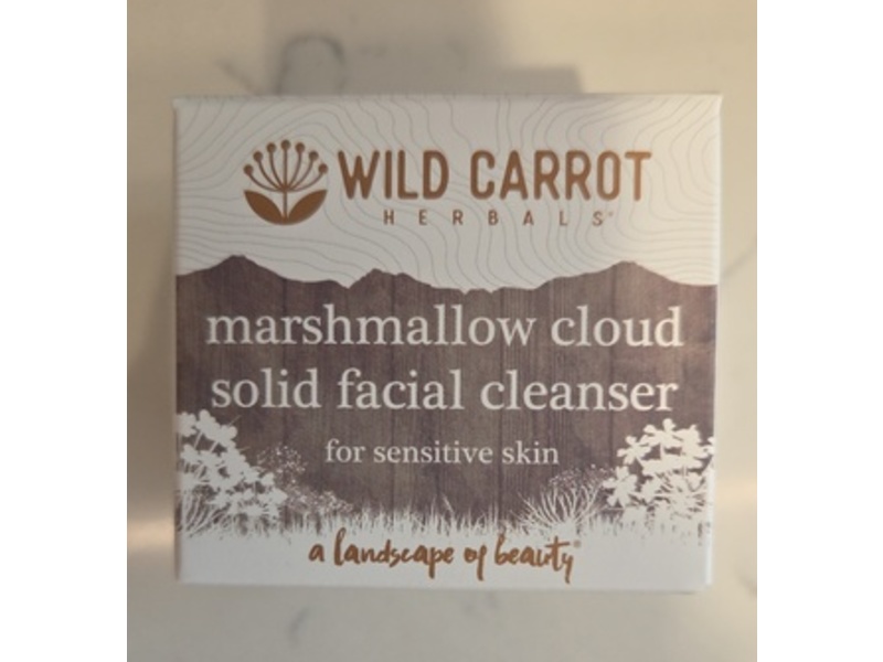 Wild Carrot Herbals Marshmallow Cloud Solid Facial Cleanser, Sensitive Skin, 4 oz/113.4 g