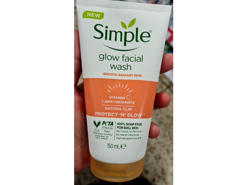 Simple Glow Facial Wash, Vitamin C + Antioxidant, 150 mL